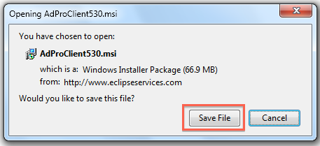 Firefox save dialog